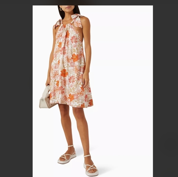 Minkpink Women's Tabitha Dress in Rayon-voile Halterneck Orange Sz XL Like New! - Picture 4 of 11